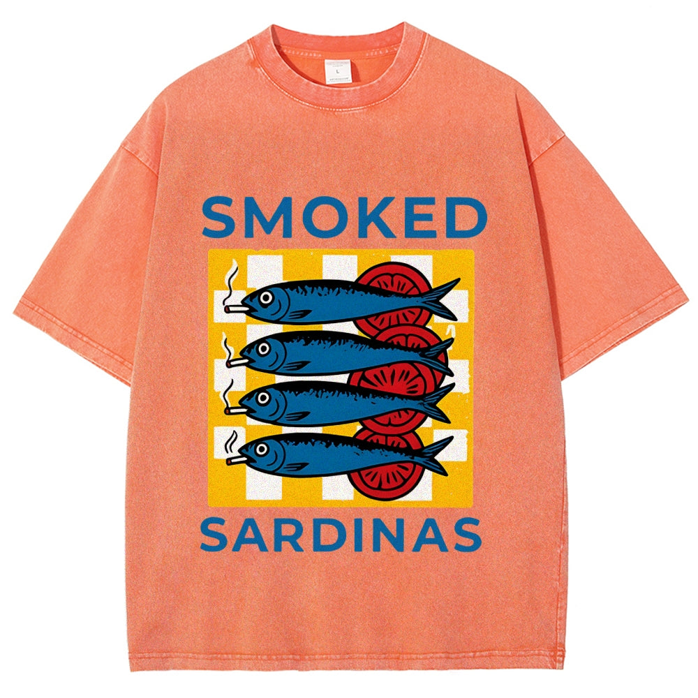 Smoked Sprats Ocean Washed T-Shirt