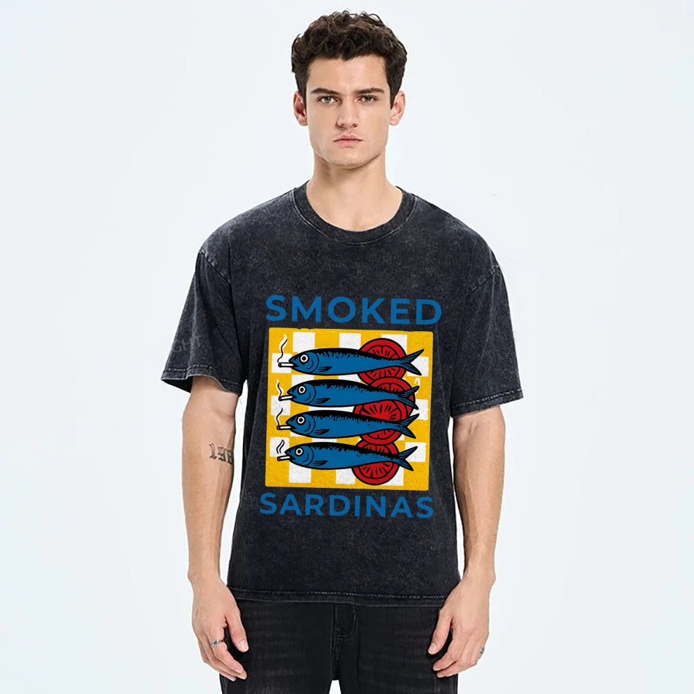 Smoked Sprats Ocean Washed T-Shirt