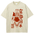 Kyoto Kitsune Vintage Wash Japanese Design T-Shirt