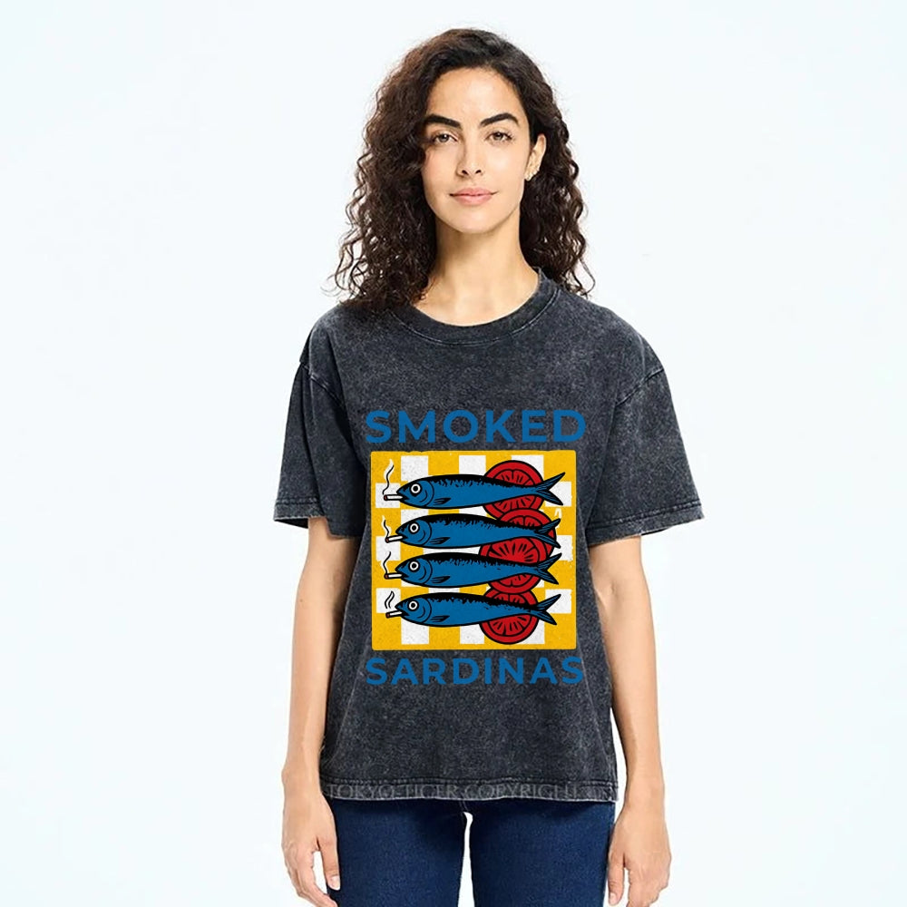 Smoked Sprats Ocean Washed T-Shirt