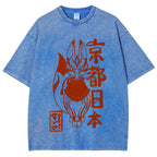 Kyoto Kitsune Vintage Wash Japanese Design T-Shirt