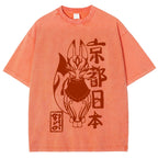 Kyoto Kitsune Vintage Wash Japanese Design T-Shirt