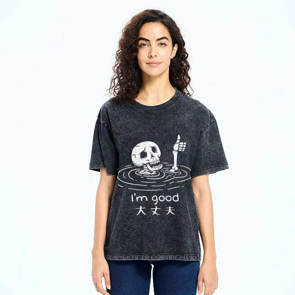 Drowned Skeleton Washed T-Shirt