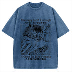 Japanese Cat Biting Vintage Washed T-shirt