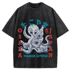 Drunken Octopus Takoyaki Vintage Washed T-shirt