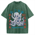 Drunken Octopus Takoyaki Vintage Washed T-shirt
