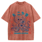 Drunken Octopus Takoyaki Vintage Washed T-shirt