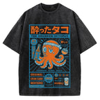 Drunken Octopus Takoyaki Vintage Washed T-shirt