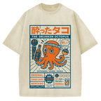 Drunken Octopus Takoyaki Vintage Washed T-shirt