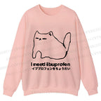Casual I need ibuprofen Cat Vintage Crewneck Sweatshirt