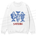 Casual Vintage Sardine Crewneck Sweatshirt