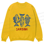 Casual Vintage Sardine Crewneck Sweatshirt