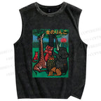 Unisex The Golden Apple Printed Washed Tank Top