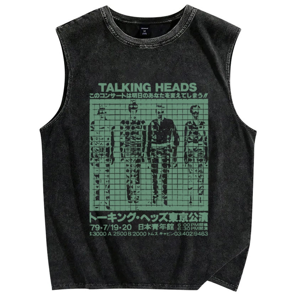 Talking Heads Vintage Distressed Washed Tank Top