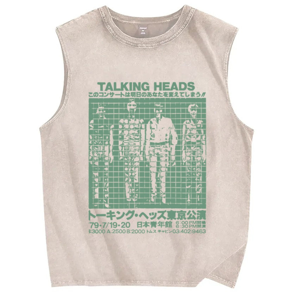 Talking Heads Vintage Distressed Washed Tank Top