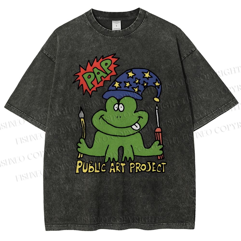 Unisex Public Art Project Printed Washed Tee