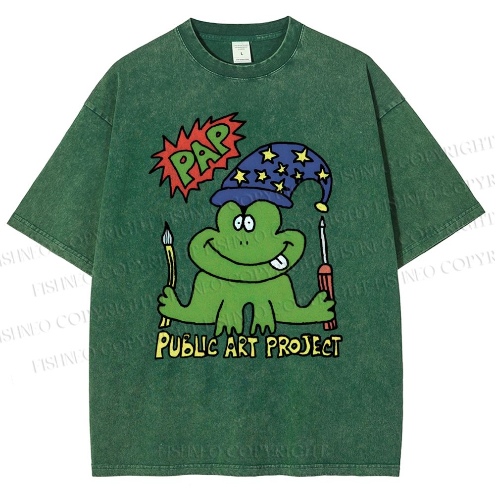 Unisex Public Art Project Printed Washed Tee