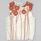 Unisex Vintage Flowers Printed Tank Top