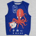 Unisex Vintage Japanese Octopus Printed Tank Top