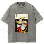 Unisex Vintage Japanese Astro Boy Printed Washed Tee