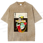 Unisex Vintage Japanese Astro Boy Printed Washed Tee