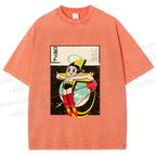 Unisex Vintage Japanese Astro Boy Printed Washed Tee