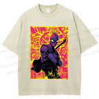 Unisex Spider Man Graffiti Printed Washed Tee