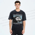 Unisex Let's Read Books Printed Washed Tee
