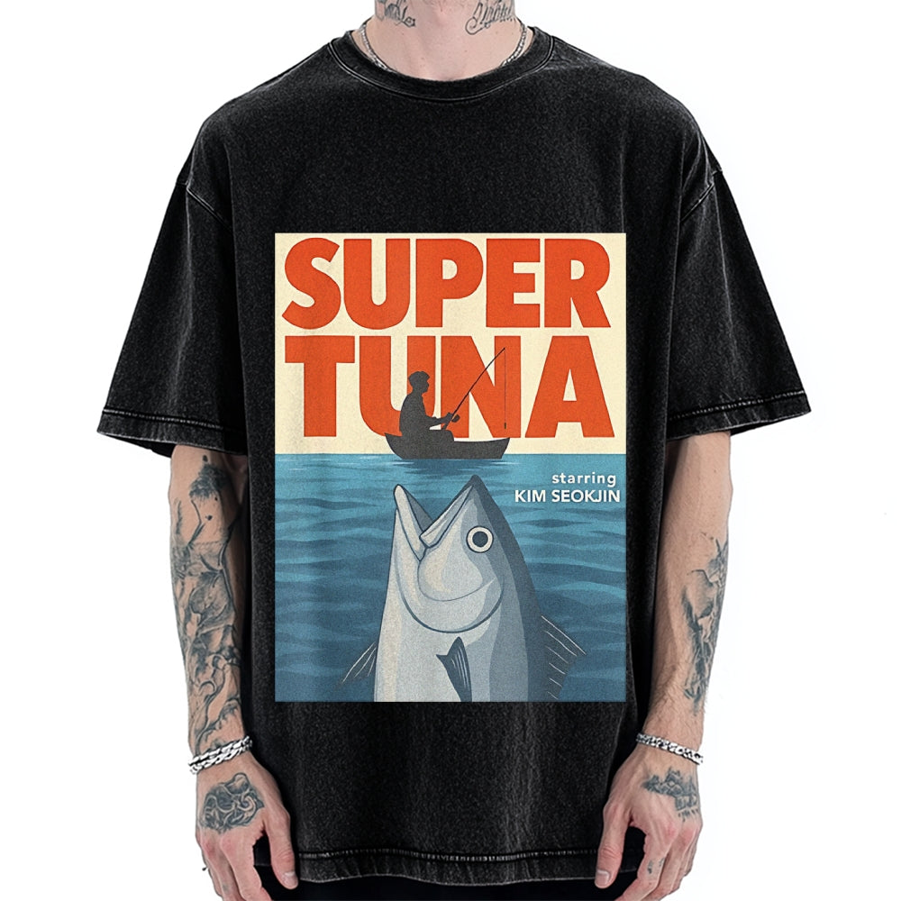 Super Tuna Japanese Funny Vintage Washed T-shirt