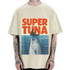Super Tuna Japanese Funny Vintage Washed T-shirt