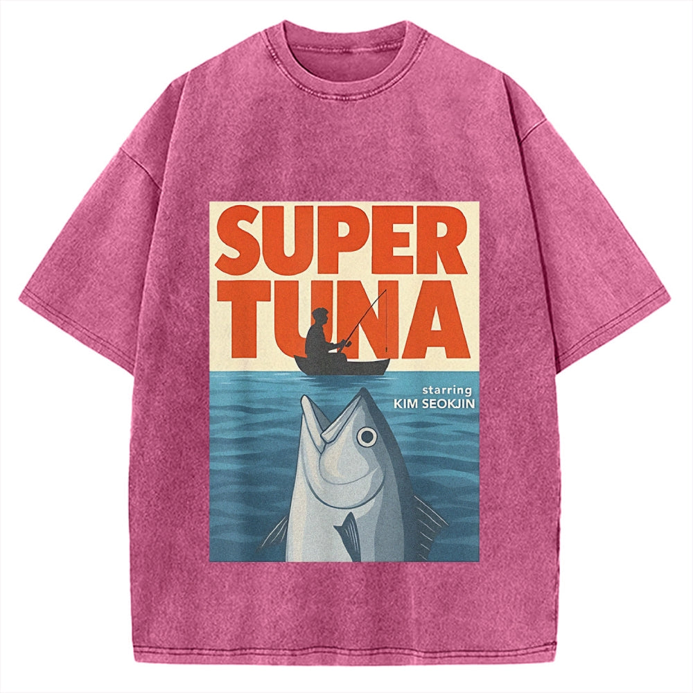 Super Tuna Japanese Funny Vintage Washed T-shirt