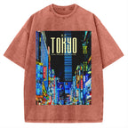 Where Tradition Meets The Future Tokyo night view Vintage Washed T-shirt