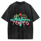 Japan Tokyo Kanji Vintage Washed T-shirt