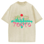 Japan Tokyo Kanji Vintage Washed T-shirt
