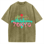 Japan Tokyo Kanji Vintage Washed T-shirt