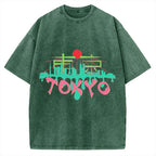 Japan Tokyo Kanji Vintage Washed T-shirt