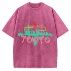 Japan Tokyo Kanji Vintage Washed T-shirt