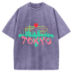 Japan Tokyo Kanji Vintage Washed T-shirt