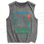 Unisex Wandering Printed Washed Tank Top
