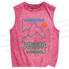 Unisex Wandering Printed Washed Tank Top