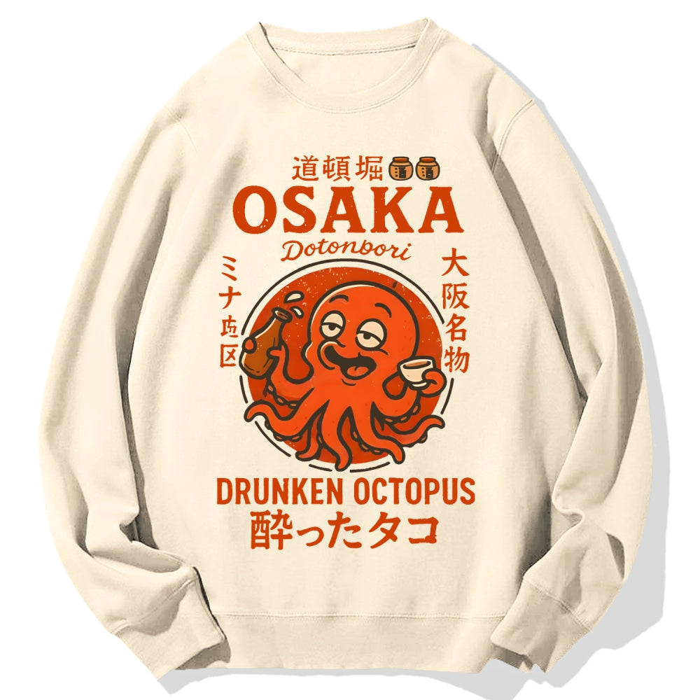 Dotonbori Octopu Cotton Sweatshirt