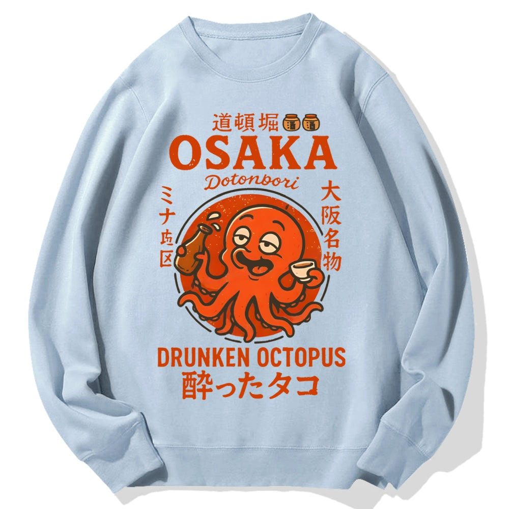 Dotonbori Octopu Cotton Sweatshirt