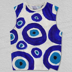 Unisex Vintage Nazar Graffiti Printed Tank Top
