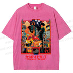 Unisex Japanese Cowboy Bebop Printed Washed Tee