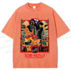 Unisex Japanese Cowboy Bebop Printed Washed Tee
