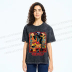 Unisex Japanese Cowboy Bebop Printed Washed Tee