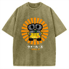 Wall E Retro Japanese Vintage Washed T-shirt