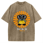 Wall E Retro Japanese Vintage Washed T-shirt