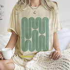 Unisex Bauhaus Design Printed Washed Tee