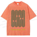Unisex Bauhaus Design Printed Washed Tee